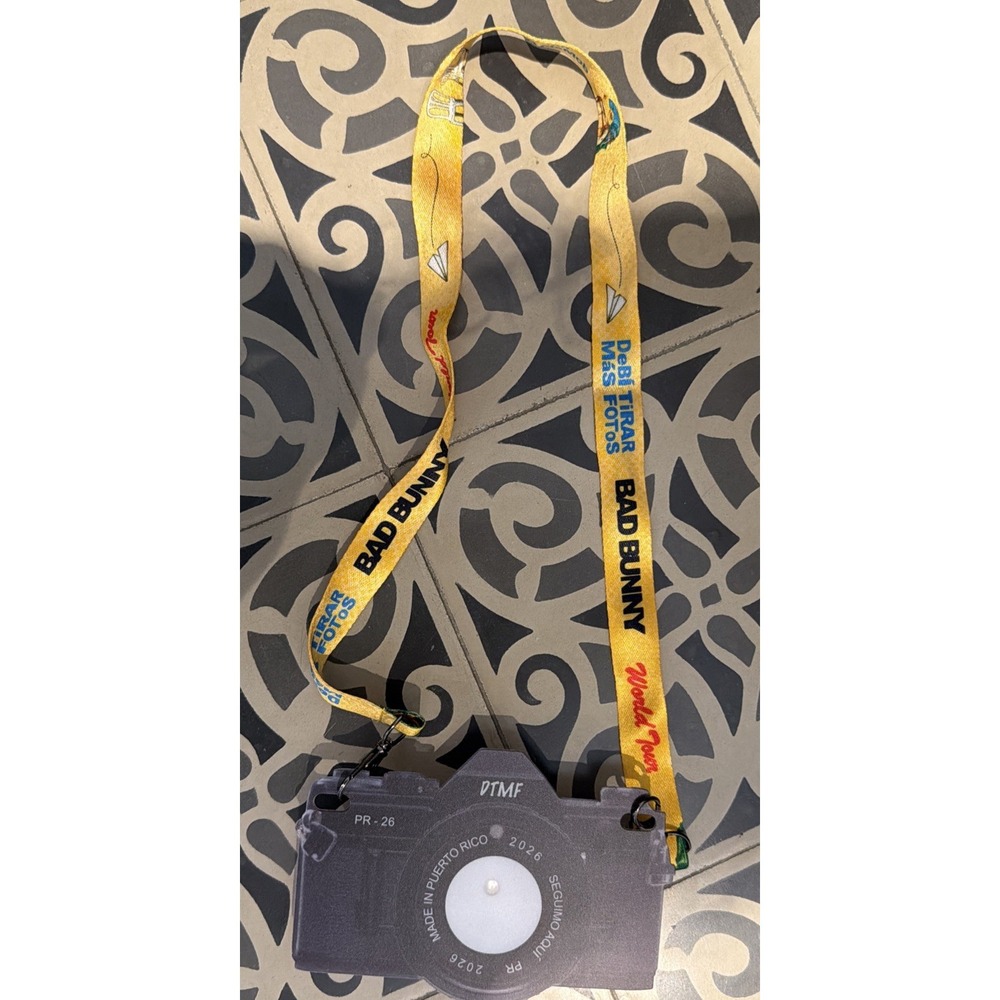 Bad Bunny DTMF London Show Memorabilia Camera & Lanyard 2026 . - Picture 1 of 3